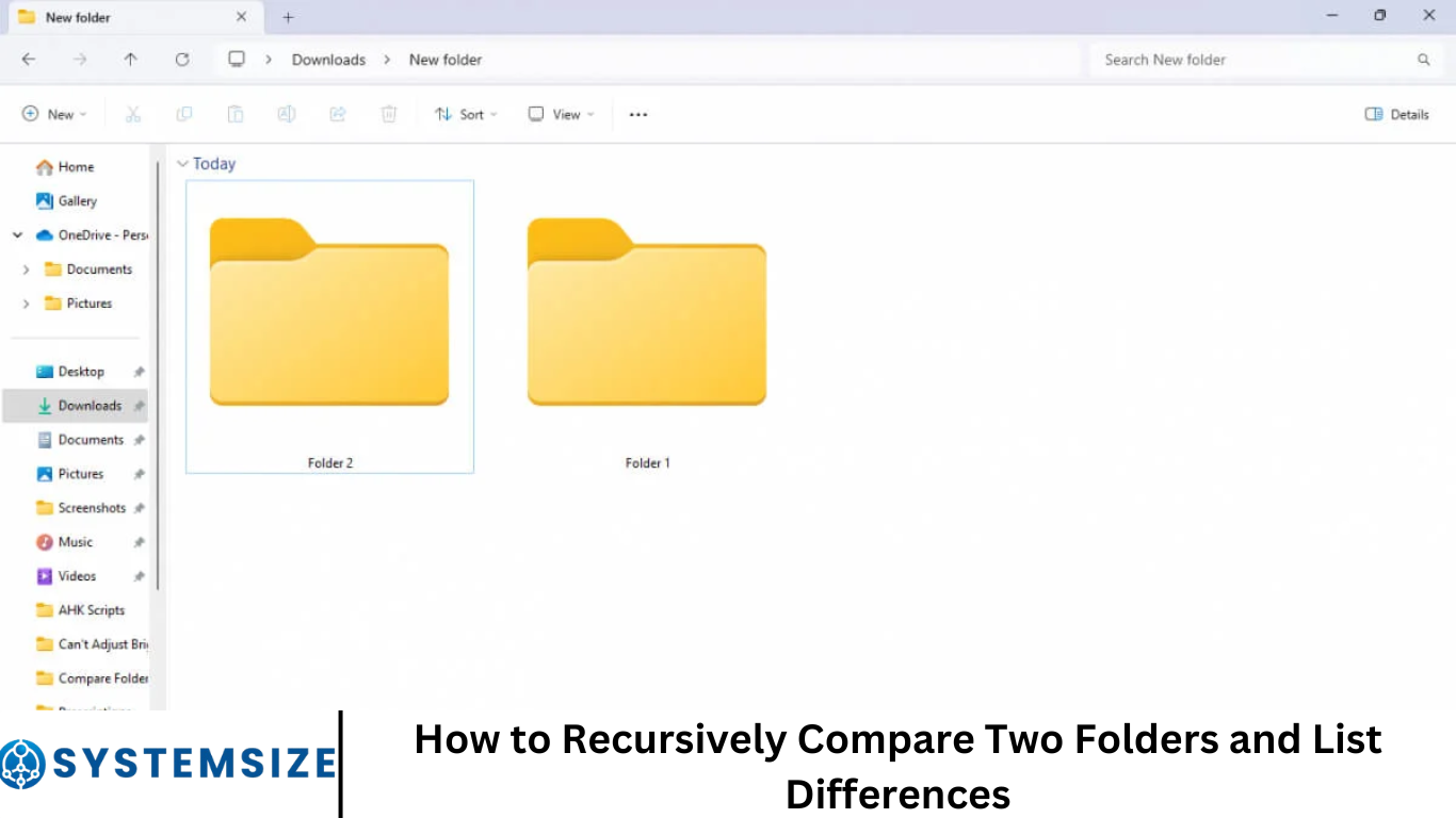 How to Recursively Compare Two Folders and List Differences